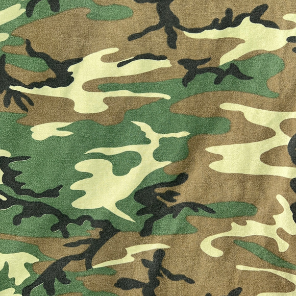 Vintage Camouflage Shirt Adult LARGE Green Brown Woodland Flannel Arctic 80s - Picture 9 of 11